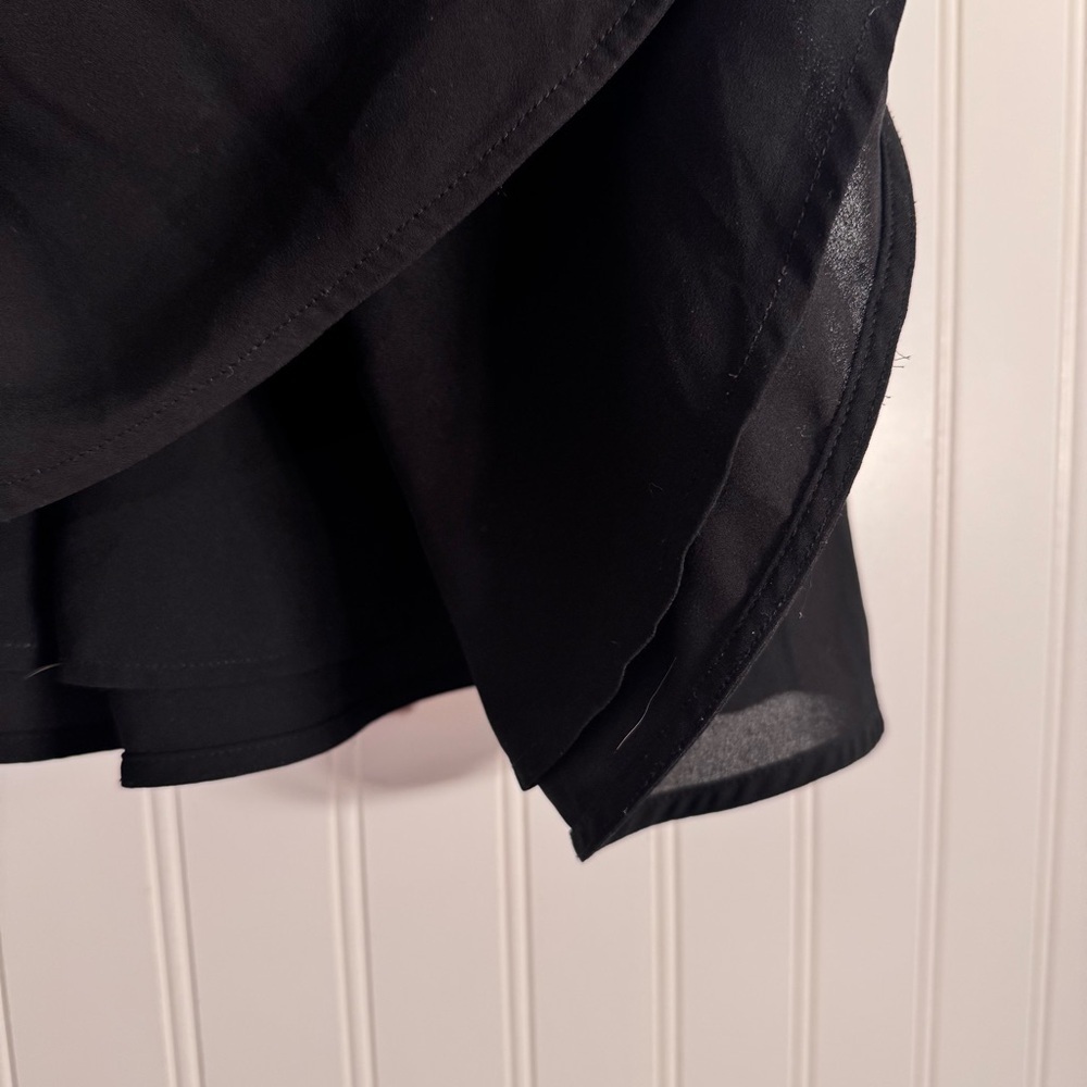 Aritzia Sunday Best Ariel Black Wrap Mini Skirt A-Line Self Tie Size 4 - Picture 5 of 11